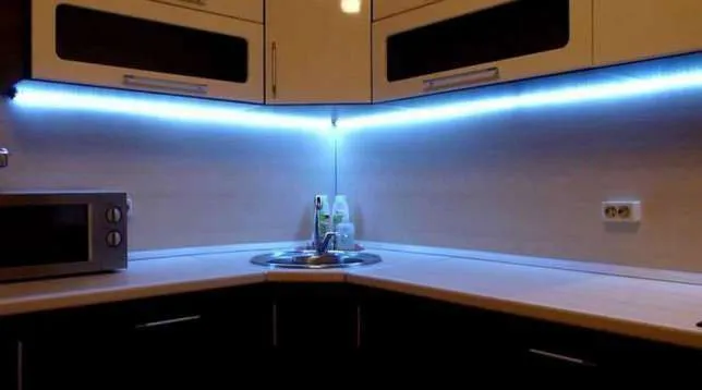 светодиодная подсветка столешницы на кухне