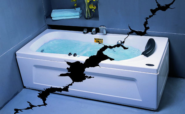 Ремонт трещин акриловой ванны: как