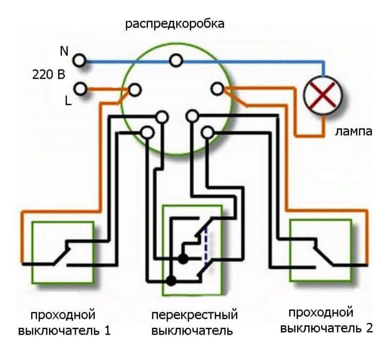 Схема подключения проходного
