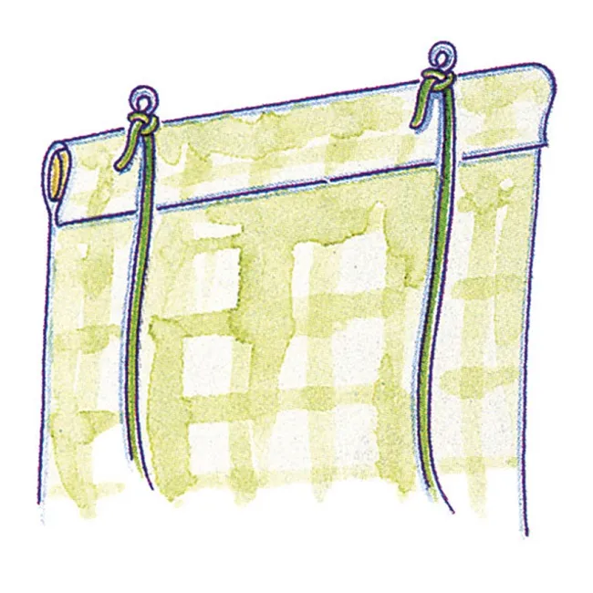 третий этап при пошиве рулонной шторы своими руками
