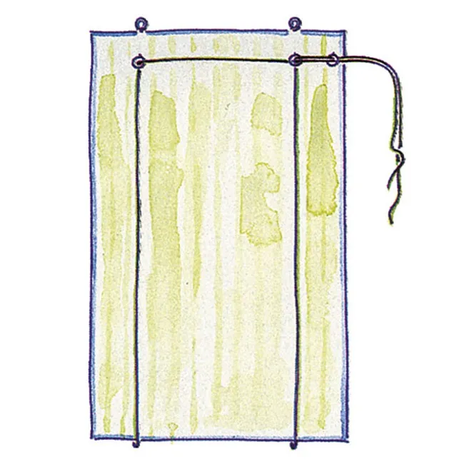 четвертый этап при пошиве рулонной шторы своими руками