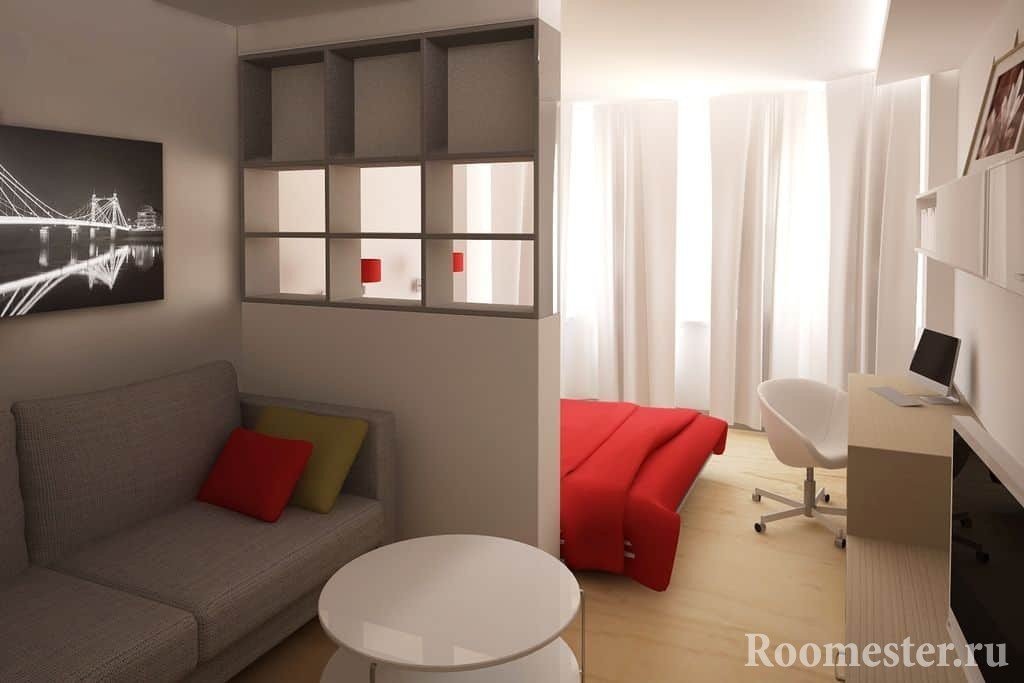 Дизайн гостиной-спальни в одной комнате