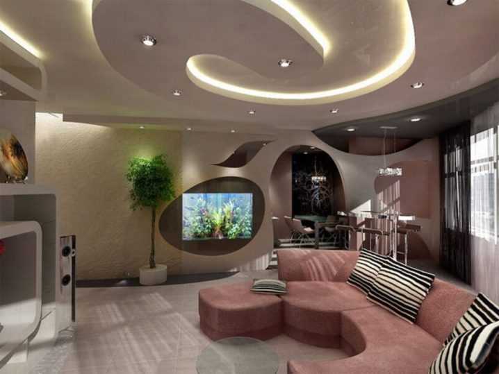 Дизайн гостиной в частном доме 2022