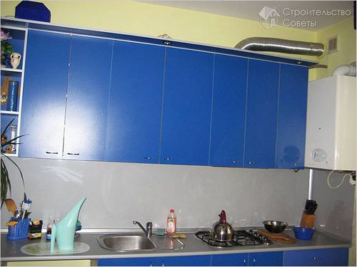 Как спрятать газовый котел на кухне - маскировка котла + фото
