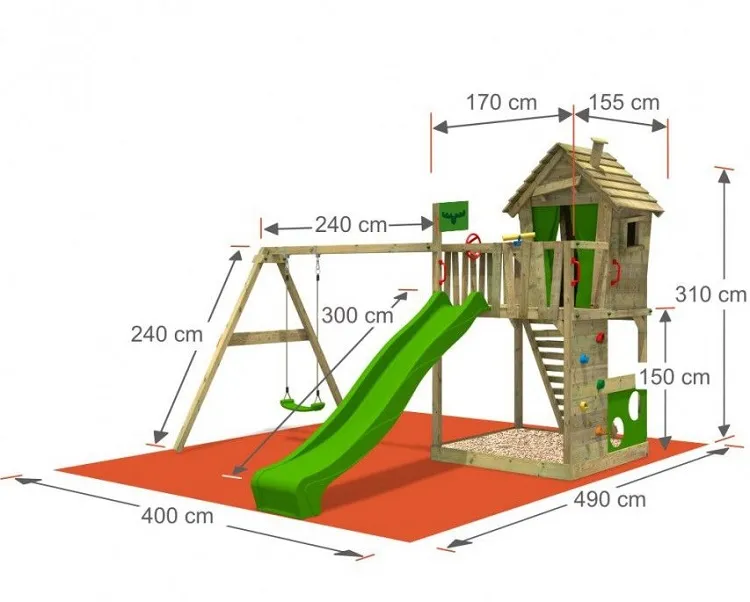 размеры детского игрового комплекса