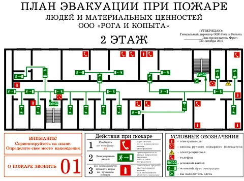 план эвакуации при пожаре 