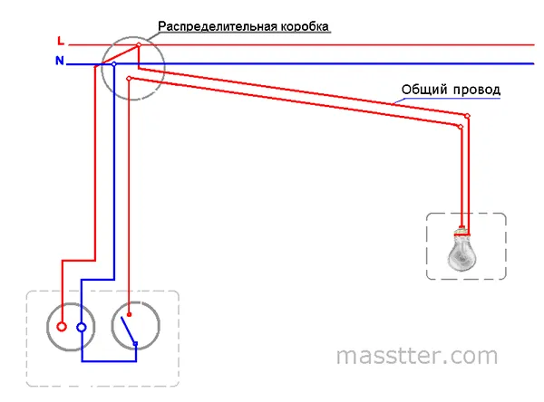 Подключение двойного выключателя с розеткой