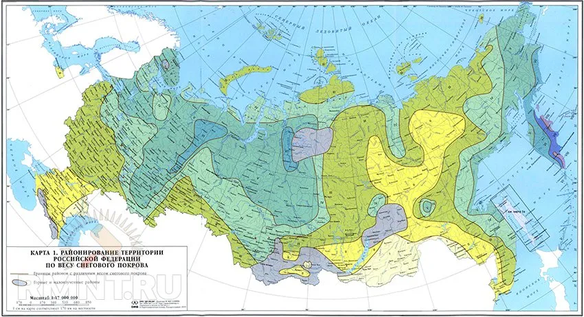 Расчет снеговой нагрузки на кровлю