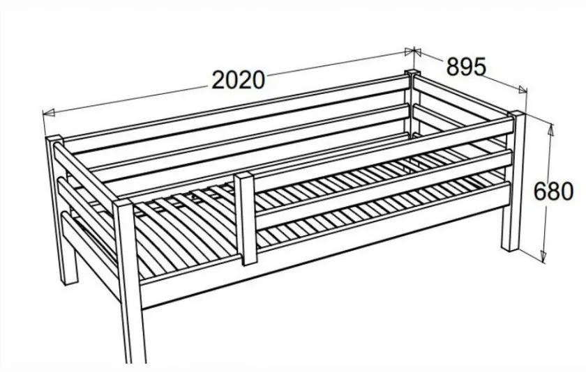 Схема: Кровать с бортиками