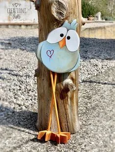 Summer Crafts, Fall Crafts, Easter Crafts, Crafts To Make, Wood Yard Art, Wood Art, Wooden Projects