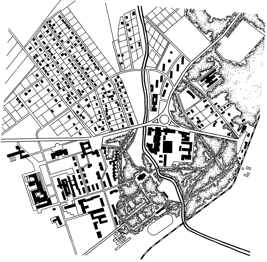 Эстонская ССР. Поселок Саку. Архитекторы Б. Миров, В. Пормейстер, В. Херкель, инж. В. Куузик, И. Юриссон. Планировка поселка