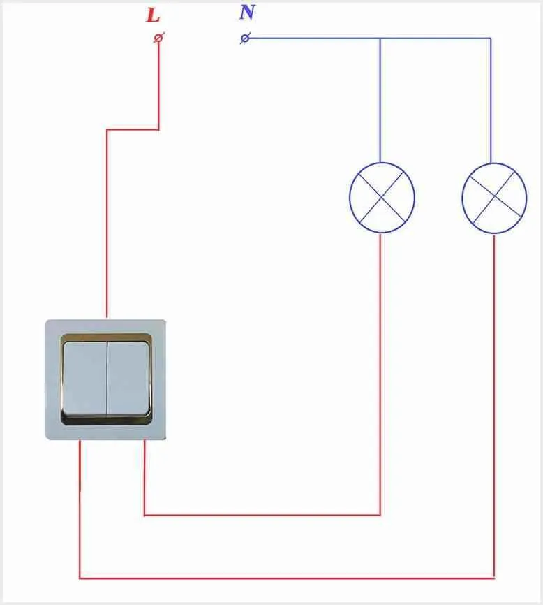 Как собрать двойной выключатель света