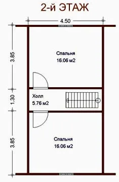 план мансарды 6х9