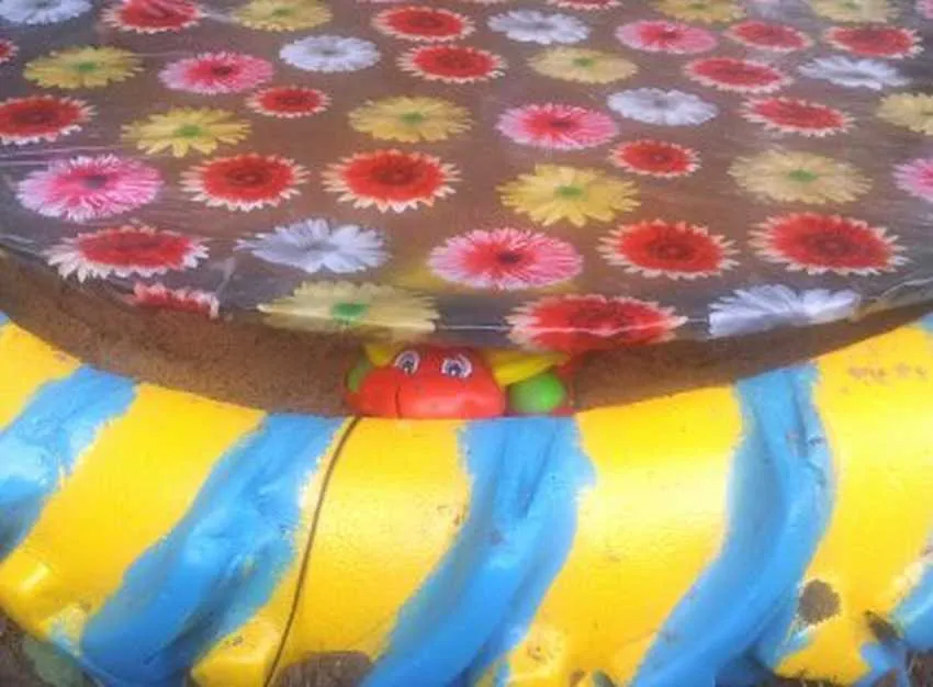 Песочница из автомобильной шины своими руками