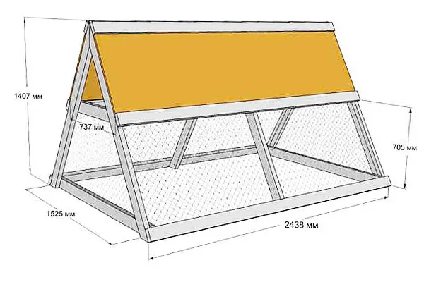 Курятник на 5 кур чертежи