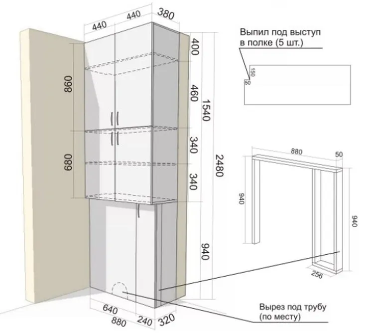 (+20 фото) Как самостоятельно изготовить шкаф в туалет