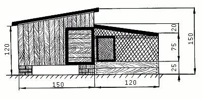 Схема зимнего курятника