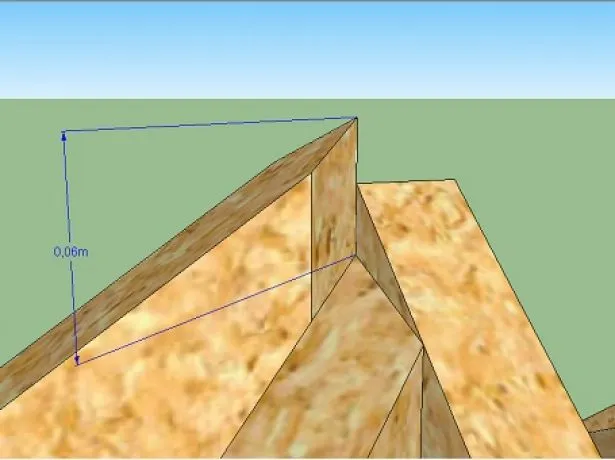 Измерение расстояния от края запила до торца стропила