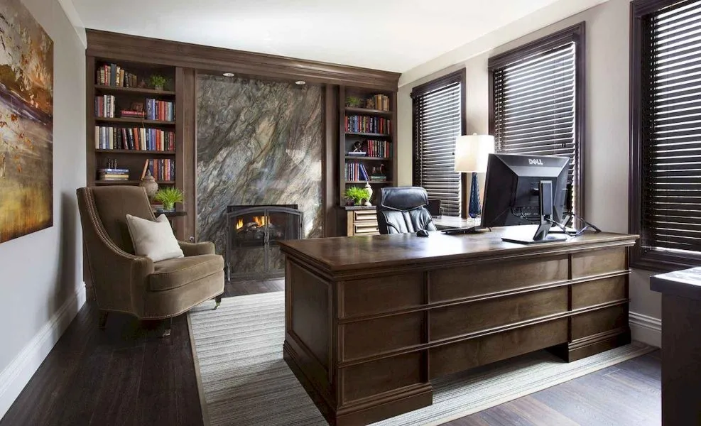 Дизайн интерьера домашнего кабинета в классическом стиле
