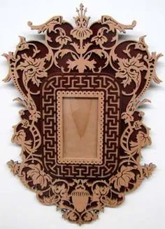 Laser Cutter Ideas, Key Frame, Photo Frame Design, Wooden Photo Frames, Mini Chandelier, Greek Key, Cutwork, Home Decor Furniture