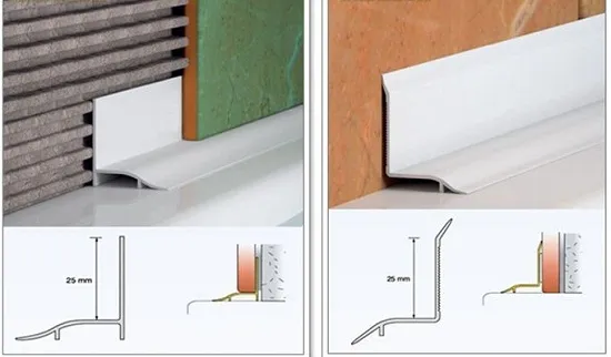 Варианты установки пластикового плинтуса