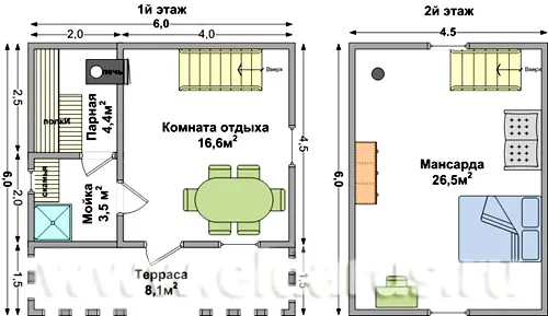 план дома 6х6