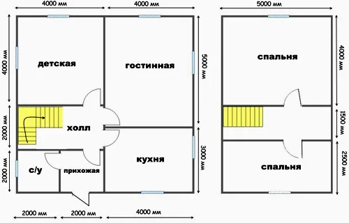 план дома с мансардой