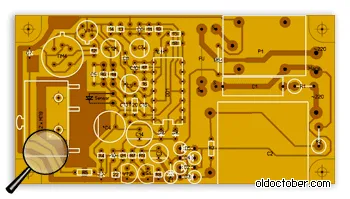 Чертёж печатной платы.