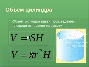 Как узнать объем цилиндра