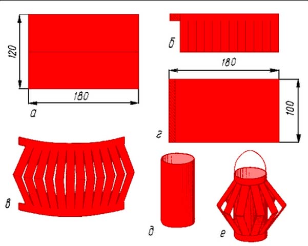 Китайский фонарик своими руками из