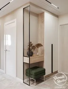 Крутая идея для тумбы в прихожей Foyer Design, Hallway Designs, Home Room Design, Interior Design Living Room, Bedroom Interior, Interior Decorating, Corridor Design, Corridor Ideas