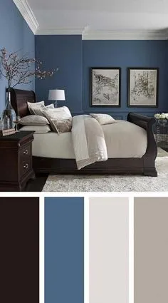 36 Modern Blue Master Bedroom Ideas #masterbedroom #masterbedroomideas #modernmasterbedroom ⋆ aegisfilmsales.com Blue Master Bedroom, Bedroom Orange, Master Bedroom Design, Simple Bedroom, Home Decor Bedroom, Modern Bedroom, Bedroom Ideas, Contemporary Bedroom, Bedroom Small