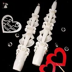 Taper white carved candles, wedding decor. Classic candles, unity candle, candle set, wedding candles. Buy candle. Copyrights candles. - Wedding candles and holders (*Amazon Partner-Link) Candle Craft, Classic Candles, Funny Sweaters