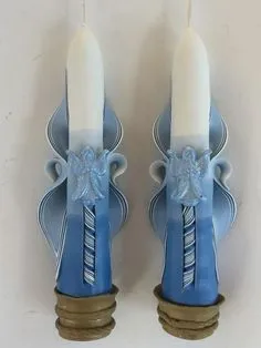 White Wax, Blue And White, Candlestick Holders, Candlesticks, Miami Inspired