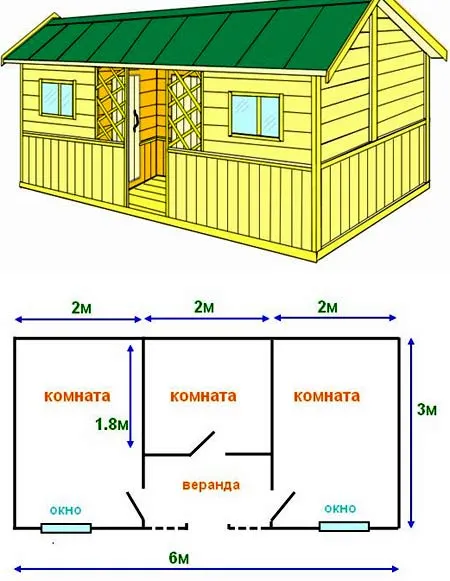 планировка бытовки 