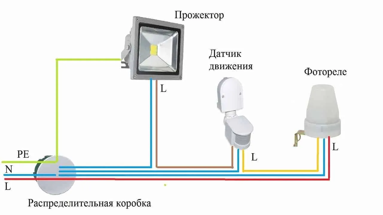 Схема с фотореле