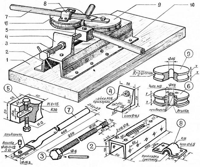 Трубогиб своими руками – чертежи, видео