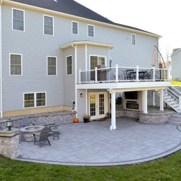 Custom Fire Feature & Two-Story Deck