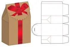 Box packaging die cut template design Vector | Premium Download Eid Crafts