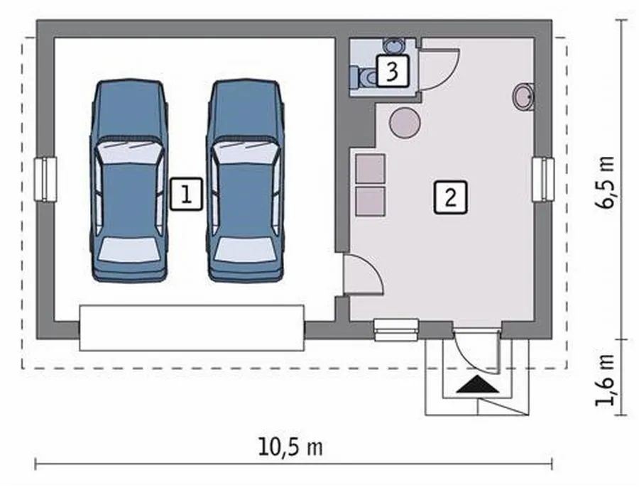 10 гаражей на две машины