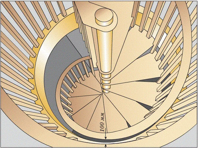 Расчет винтовой лестницы и проема под нее