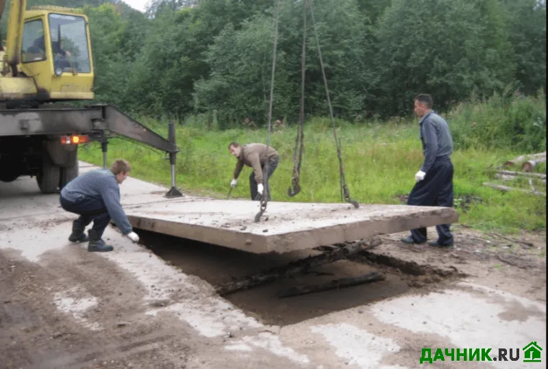 Въезд из дорожных плит