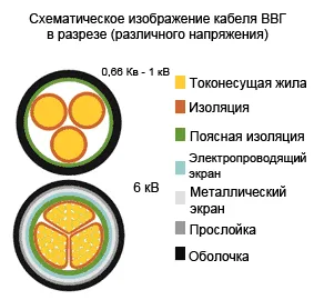 устройство кабеля ВВГ