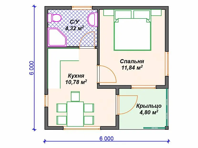 Рациональная планировка кухни