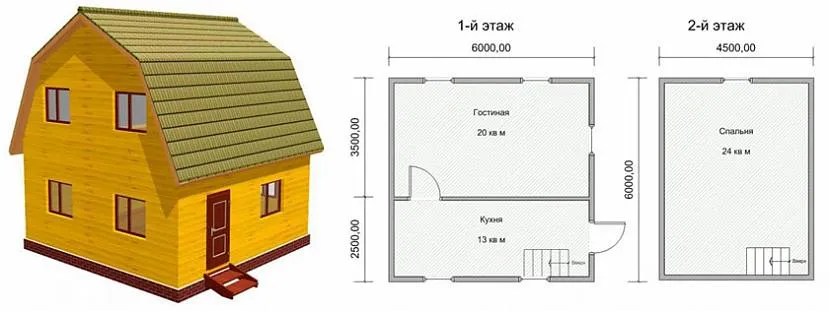 Планировка деревянного дома