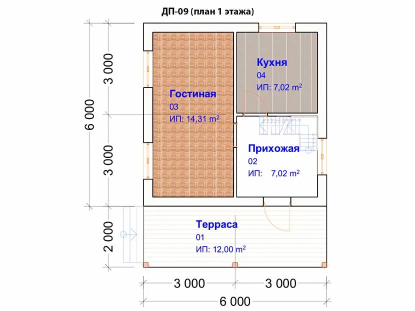 Планировка одноэтажного дома