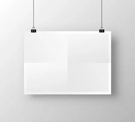 Paper poster a4 on the white background. vector illustration