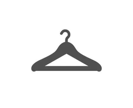 Cloakroom icon. hanger wardrobe sign. clothes service symbol. quality design element. classic style icon. vector