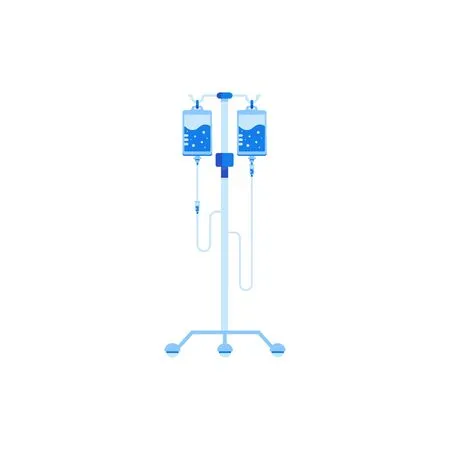 Intravenous infusion illustration vector on white background. medicine and health concept