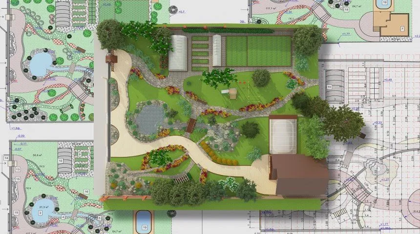 : Landscape architect design traditional chinese garden plan.